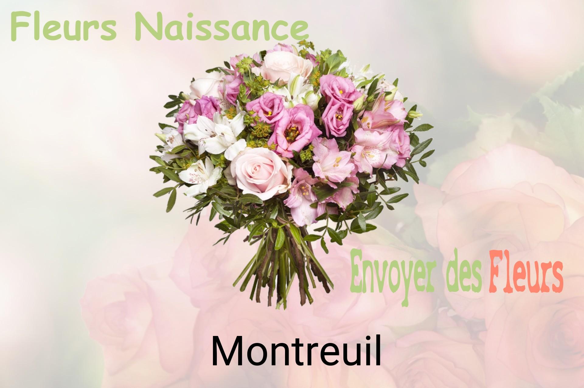 Bouquet de fleurs de naissance livré à Montreuil